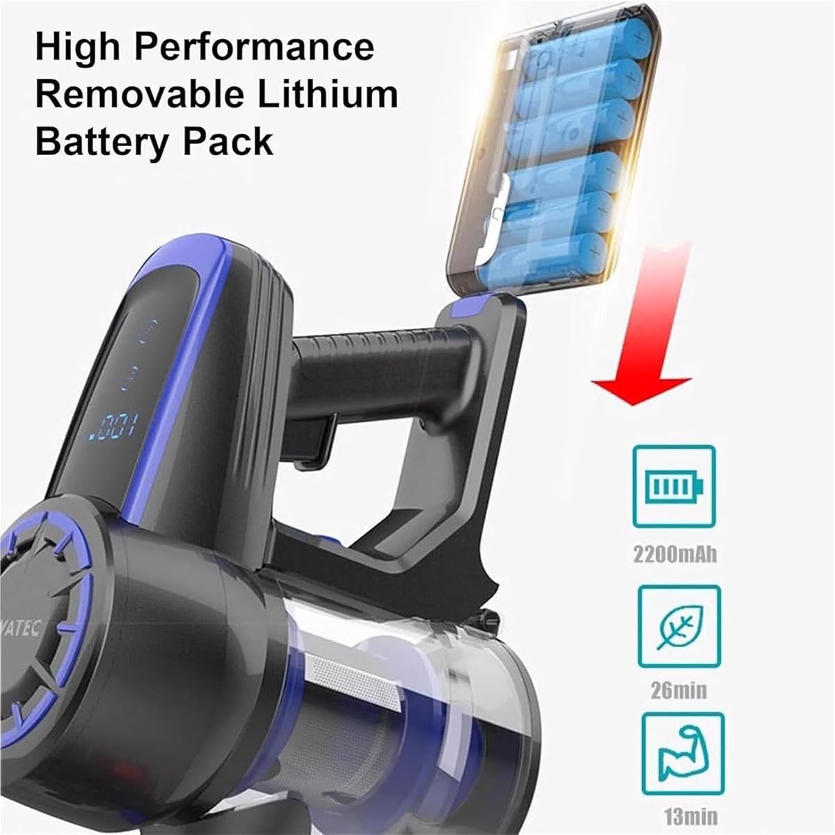 Aspiradora inalámbrica de 240 W, 22 kpa, potencia de succión, 2 ajustes de marcha, ideal para limpieza de mesas de billar y billar, diseño abatible