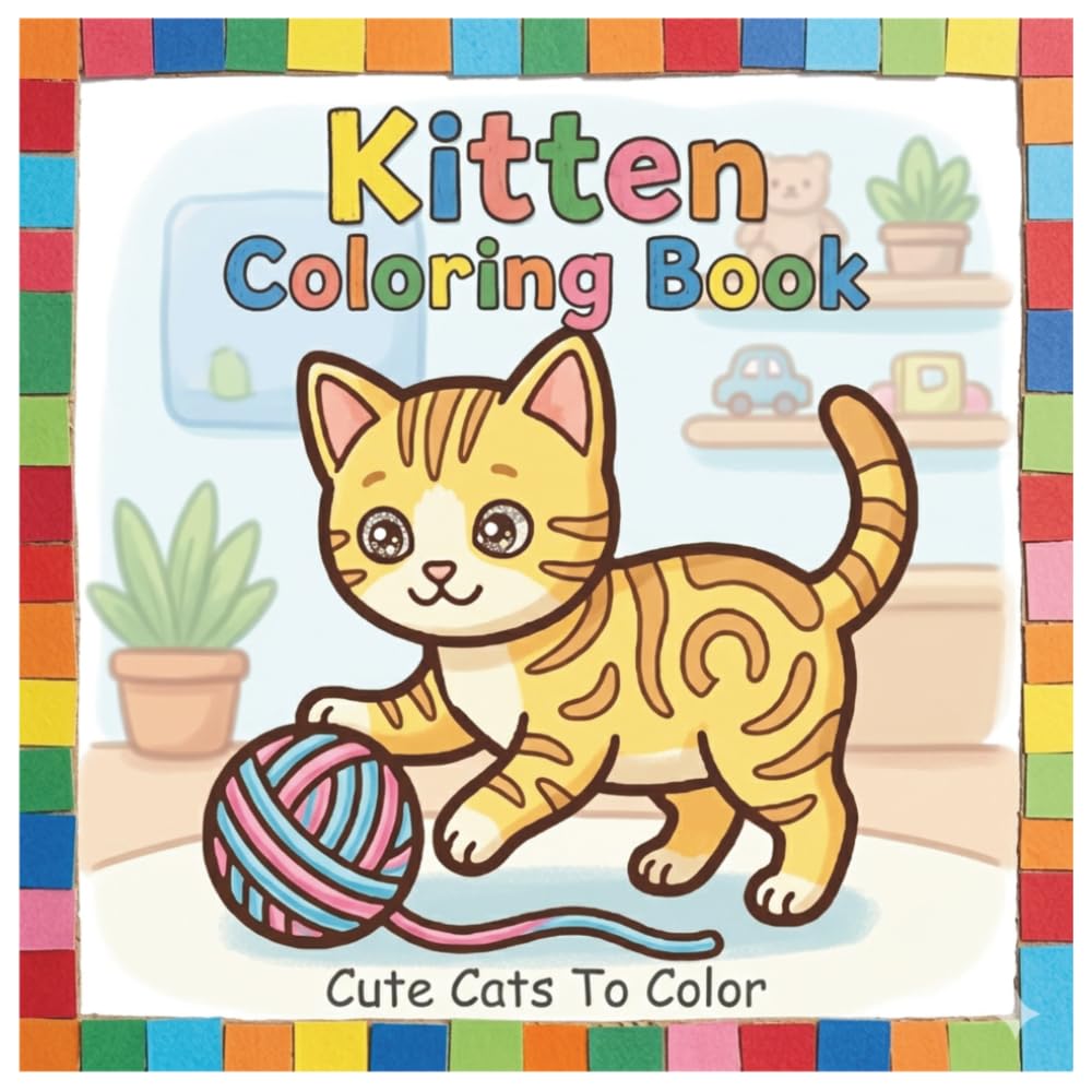 Kitten Coloring Book: Coloring Book For Kids | Cute Animal Coloring Book | Cat Coloring Book | Cats For Kids | Kid Coloring Book | Coloring Pages For Children Ages 3-6