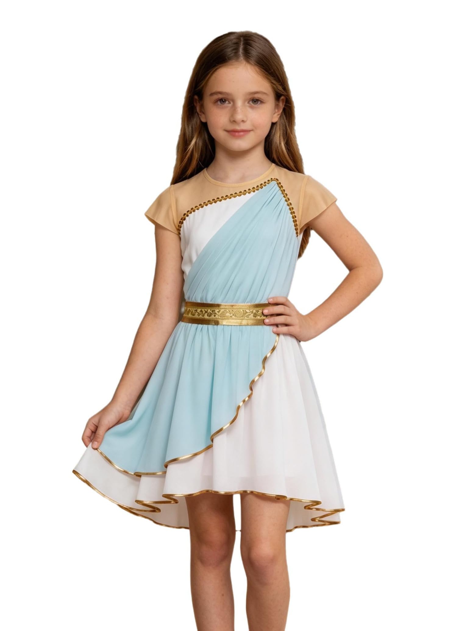 inlzdz Bambina Costume dei Greci Dio Greco Romano Vestito Tema Tunica Greca