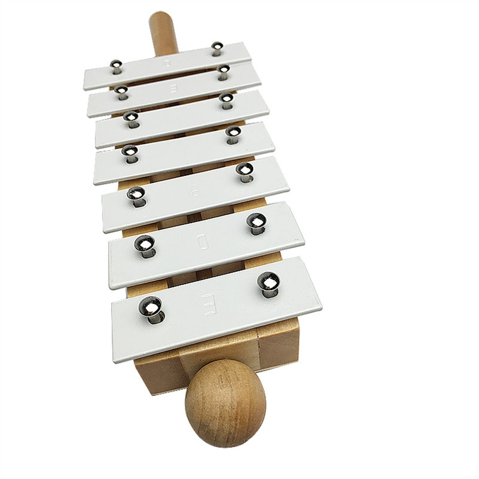 Percussão Musical Il Musicista Di Pianoforte Con Piastra In Alluminio A 7 Toni Batte Il Pianoforte Con Il Proprio Manico Di Legno Per Battere Il Pianoforte E Suonare Il Pianoforte Xilofoni