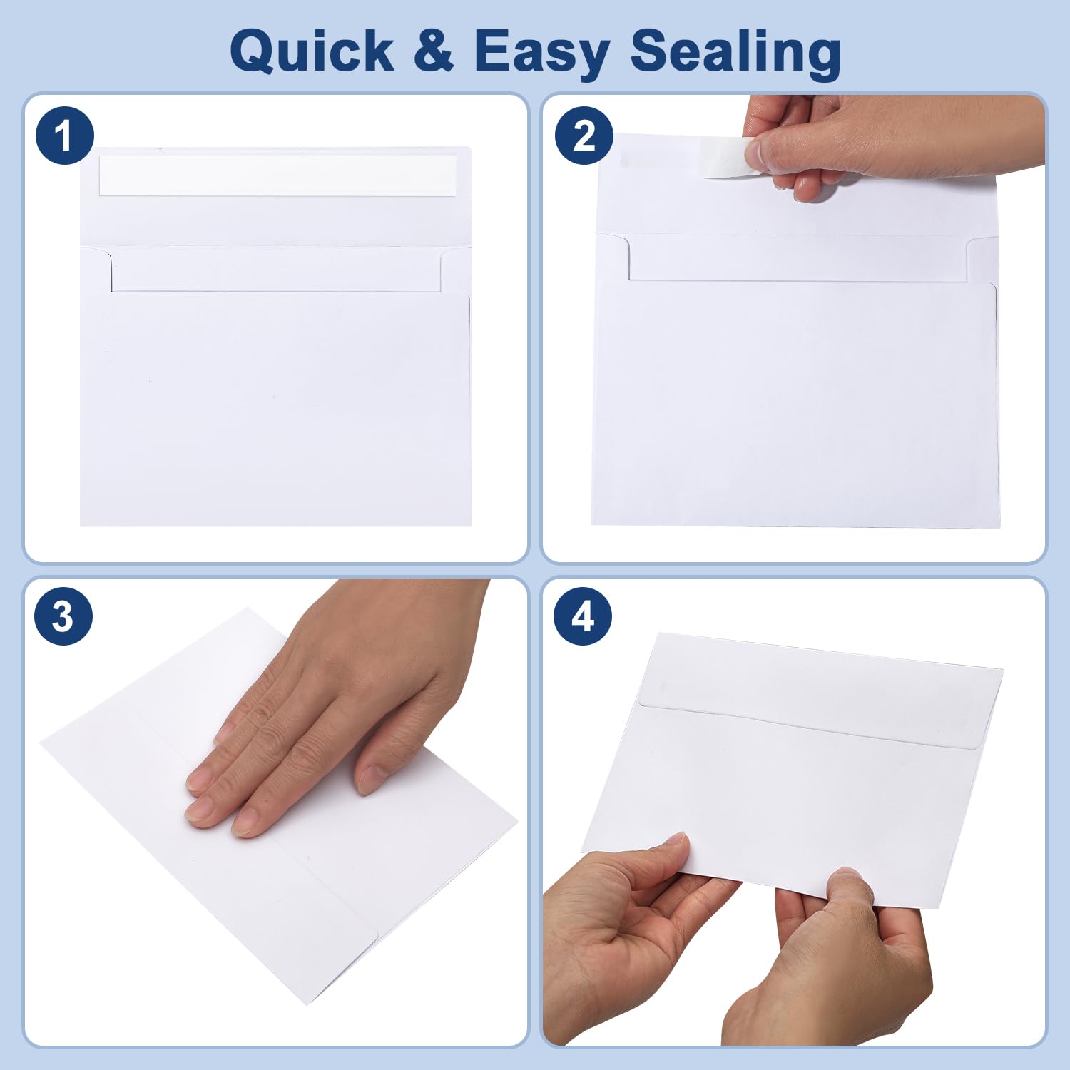 Snapklik.com : 5x7 Envelopes 50 Packs, A7 White Envelopes For ...