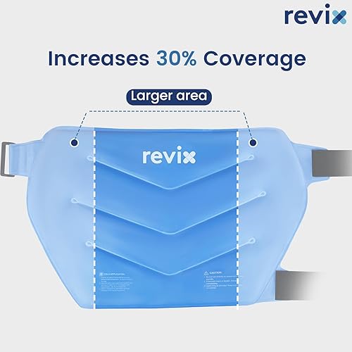 Miniatura 7 de REVIX Paquete frío reutilizable extra grande para bursitis de cadera y dolor flexor de cadera, bolsa de hielo para cirugía de reemplazo de cadera,