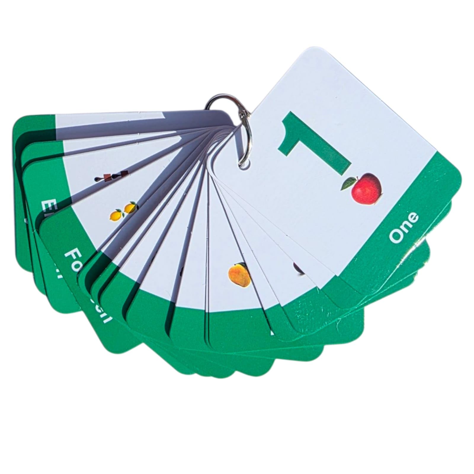 Counting Number Flashcards 1–20 for Toddlers | Real Image Math Flashcards | Preschool Learning Numbers Cards | Tear-Proof, Laminated, Wipeable Educational Resource with Binding Ring