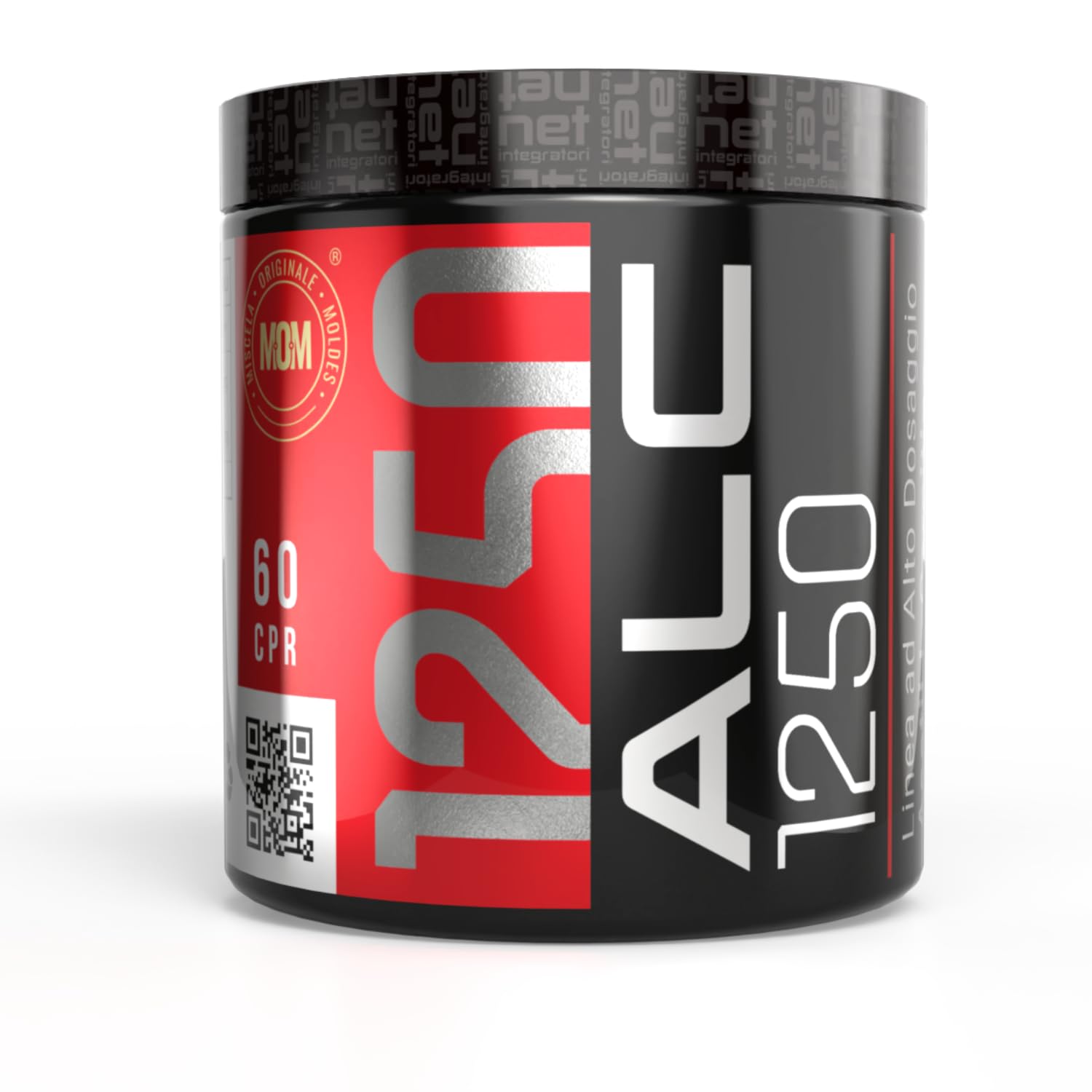 Net Integratori ALC 1250 – 60 compresse – Integratore di Acetil L-Carnitina ad Alto Dosaggio – Energia Forza e Focus Mentale – Pre Workout