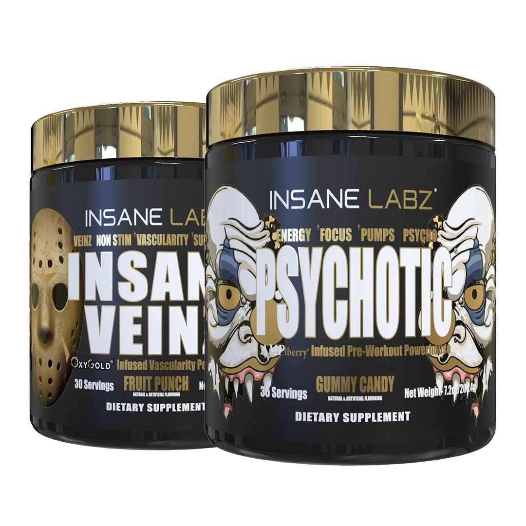 Insane Labz Psychotic Gold and Insane Veinz Gold