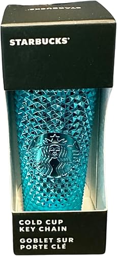 Adorno de llavero cromado azul con tachuelas Starbucks 2023