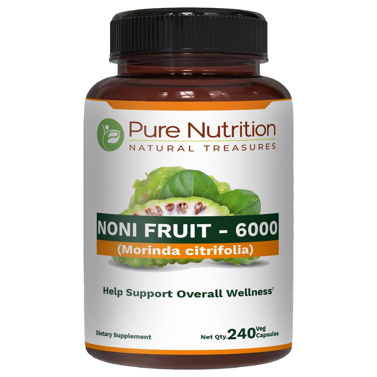 Pure Nutrition Noni Fruit Extract 300mg | 240 Caps | Each Serving Offers Benefits of 300mg of Noni (20:1) Extract I ONE Daily | Vegan Friendly 240 Count (Pack of 1)