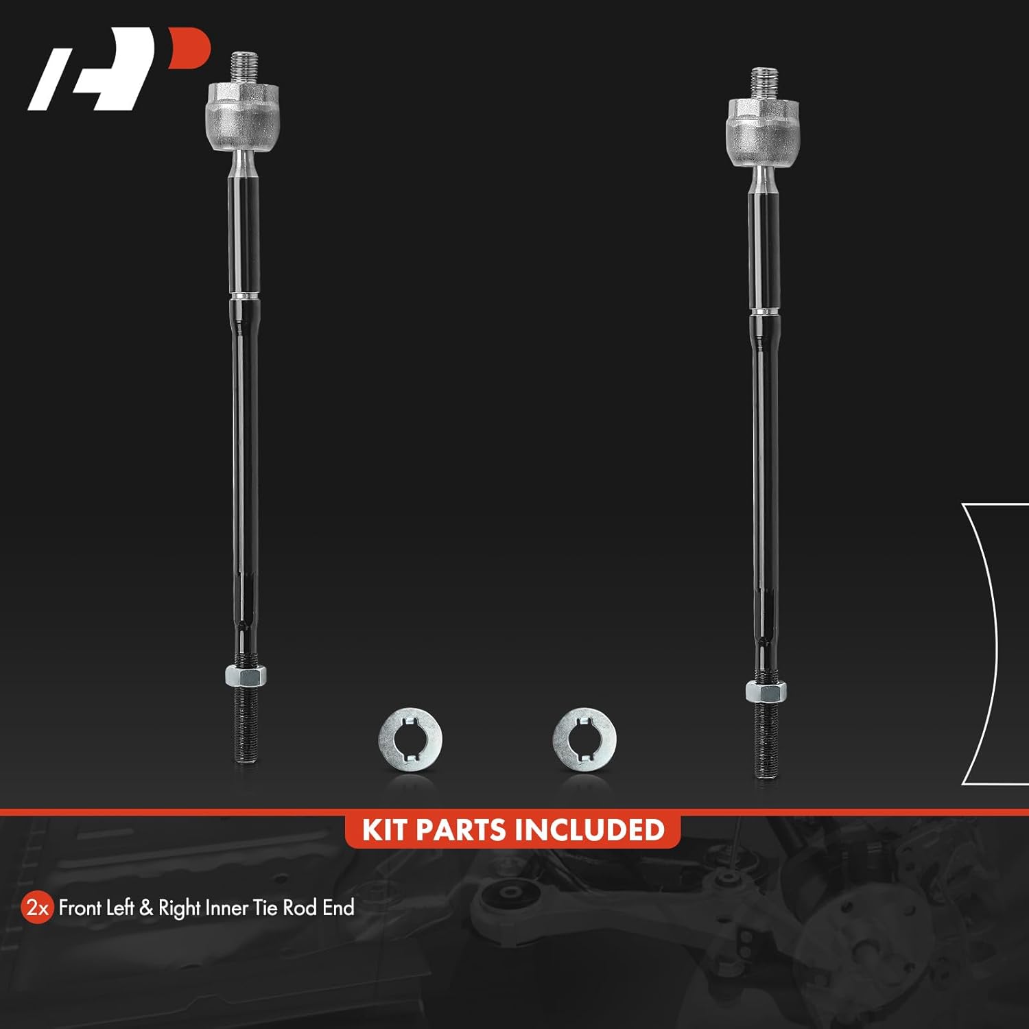 A-Premium 2 x Front Inner Tie Rod Ends, Compatible with Mitsubishi Mirage 2014-2015 2017-2019, Mirage G4 2017-2019