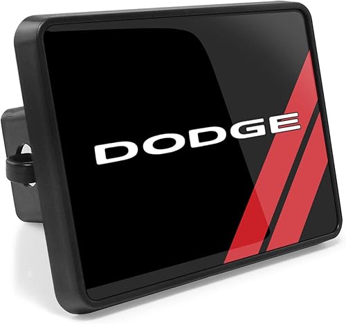 Compatible con placa frontal de metal negro con gráfico UV de Dodge en plástico ABS de 2 pulgadas para enganche de remolque