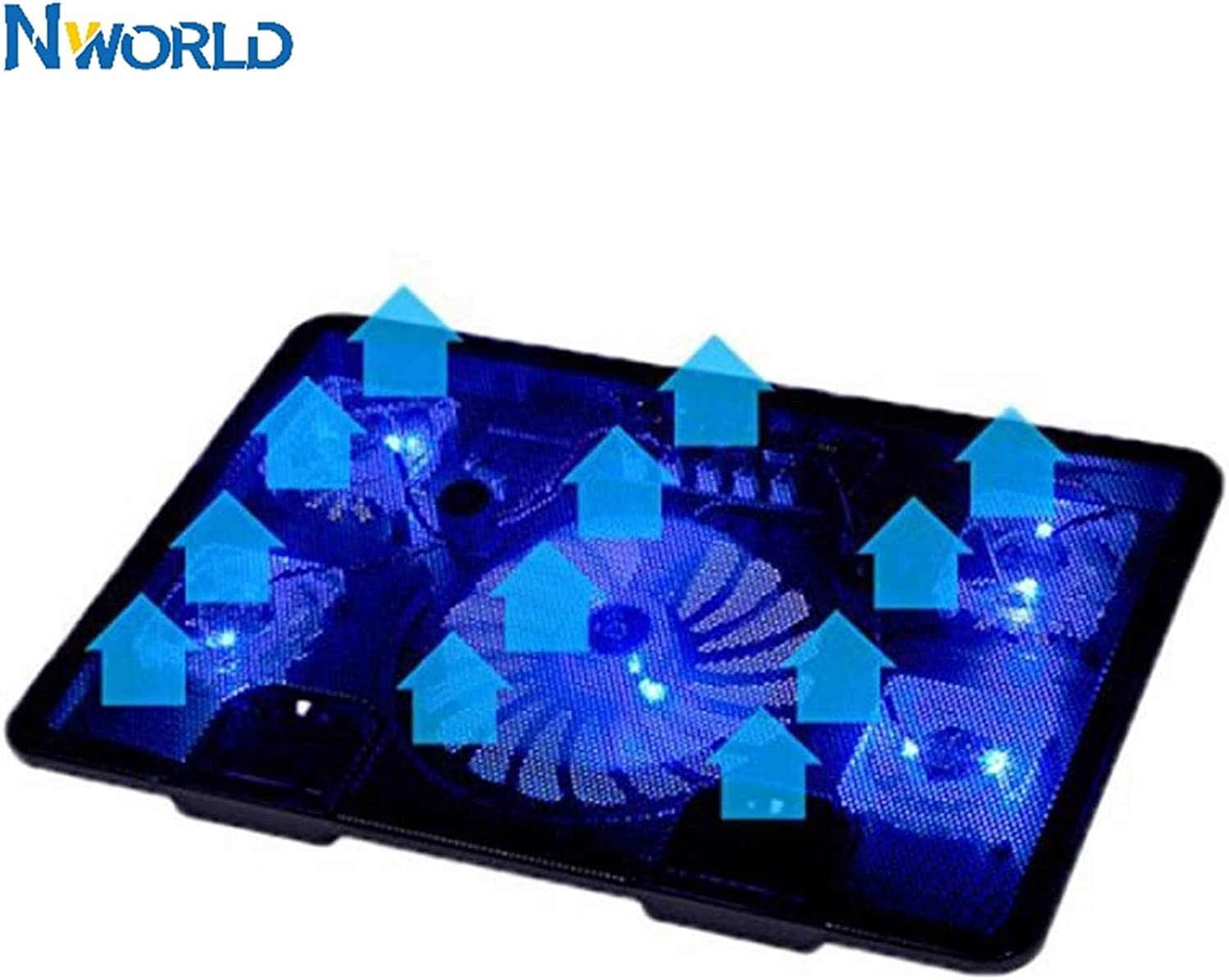 Podstawka Chłodząca Stabilny 5 Wentylator 2 USB Chłodziarka Do Laptopa Podstawka Chłodząca Podstawa LED Notebook Cooler Stojak Na Cichy Biurko