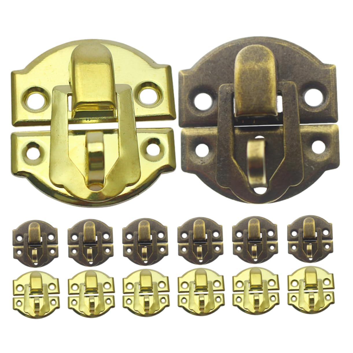 Yardenfun 20pcs Box Wooden Box Buckle Small Latch Hasp Buckles Cabinet Mini Hasp Latch Metal Hasp Buckle Metal Hasp Latch Jewelry Boxes Buckle Small Lock Hasp Lock Boxes Buckle Iron