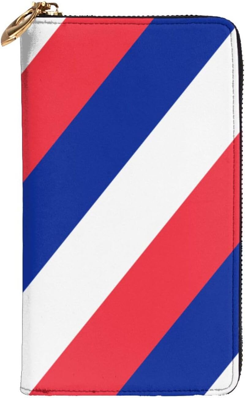 French flag Women's wallet, clutch wallet, with zipper, large capacity.