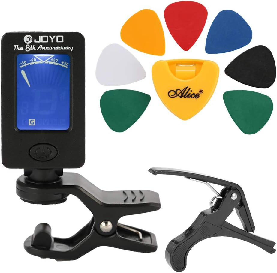 Guitar Tool Kit Tuner Capo Plectrum Holder 7 Picks Guitar Accessories