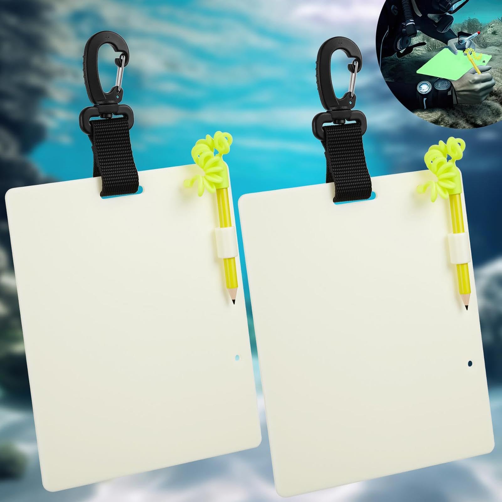 Générique Ardesia Immersione Attrezzatura subacquea impermeabile e luminoso | Blocco note Subaquatico Fosforescente per esplorazione Apnea, Grotta, Lago, Formazione, Subacquei Principianti