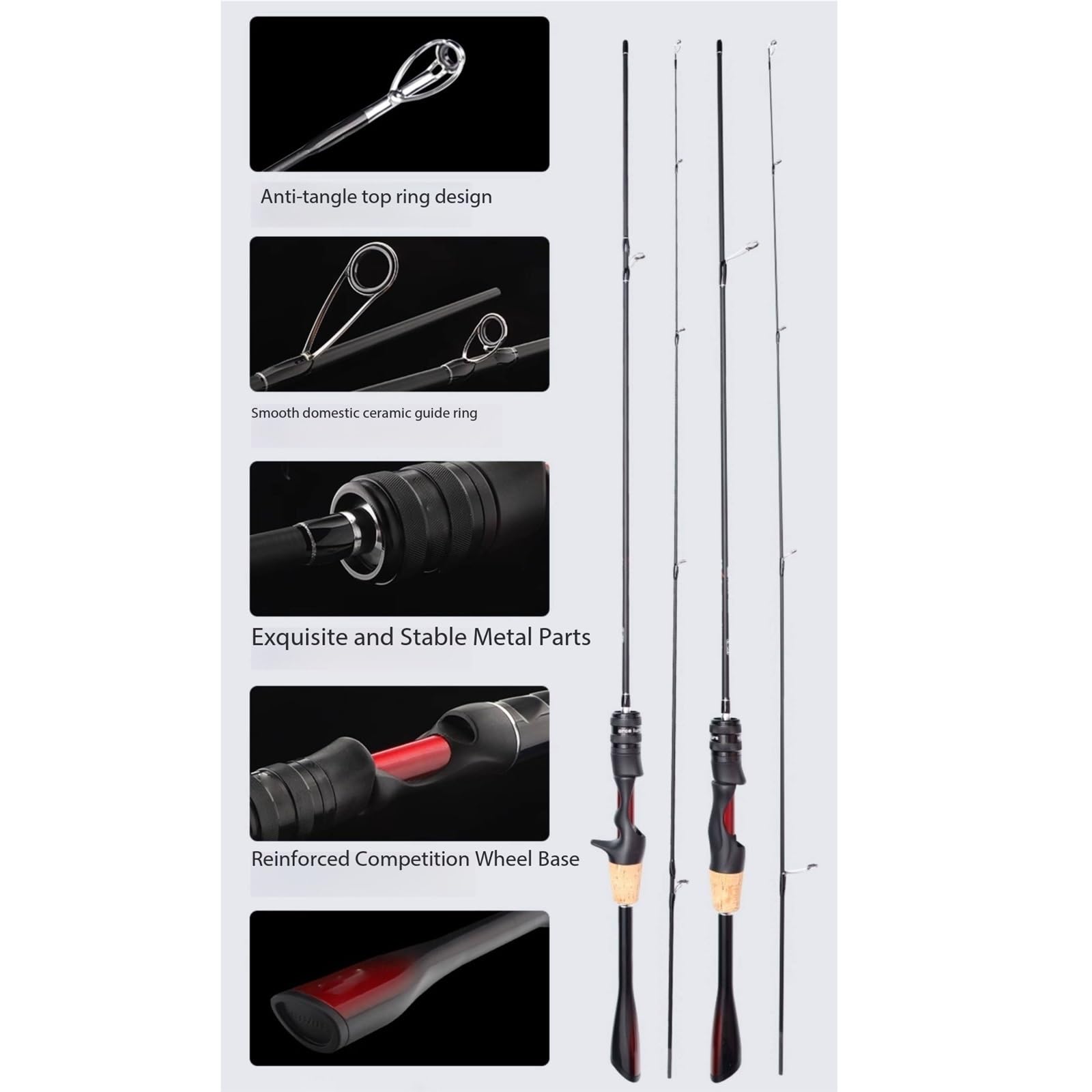 Canna da Pesca Attrezzatura da Pesca Portatile telescopica alla Trota con Ruota Waterdrop Canna da Pesca Telescopica | Filo pre-filettato pronto for pescare appena tolto dalla scatola(M)