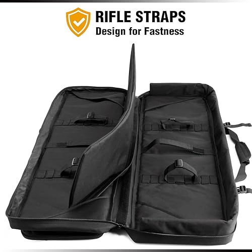 Miniatura 4 de DBTAC Urban Classic - Estuche para pistola de rifle doble largo, bolsa de almacenamiento y transporte para armas de fuego, para caza al aire libre,