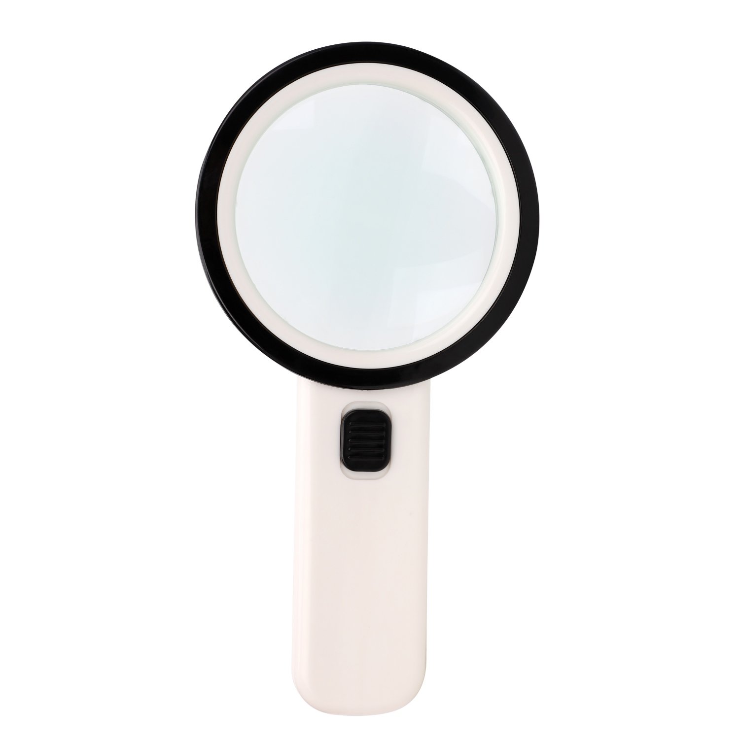 10-fache LED-Handlupe mit Lichtleselupe, doppelte optische Glaslinse, Lupe mit 12 LED, 1 UV-Licht für Bücher, Zeitung, Schmuck, Münzen, Stempel, Hobbyhandwerk