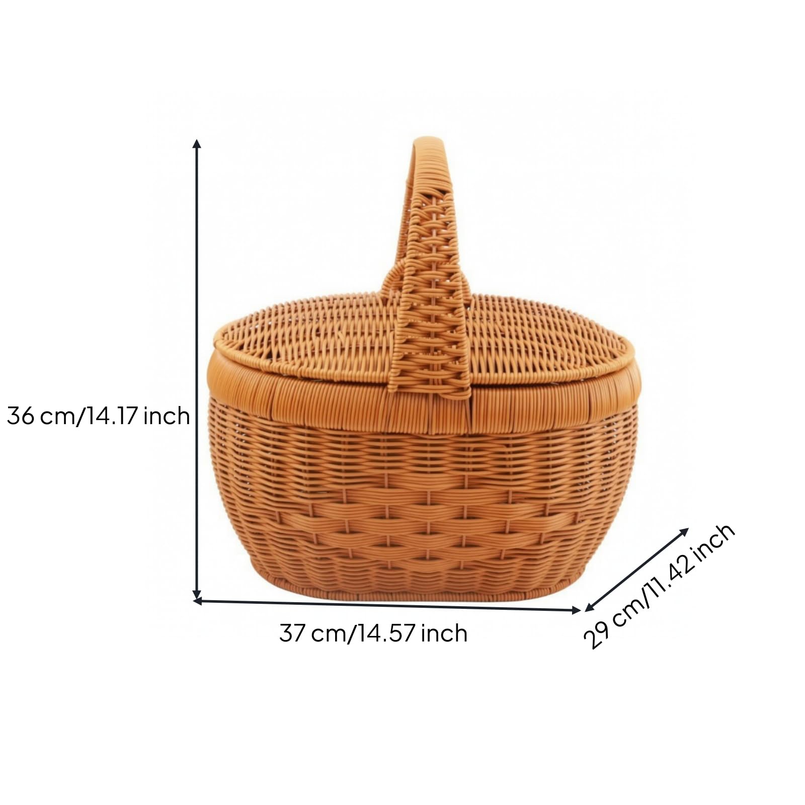 Sharplace Cesta Ovalada Polipropileno Ligero, Style to 2, Size to 2