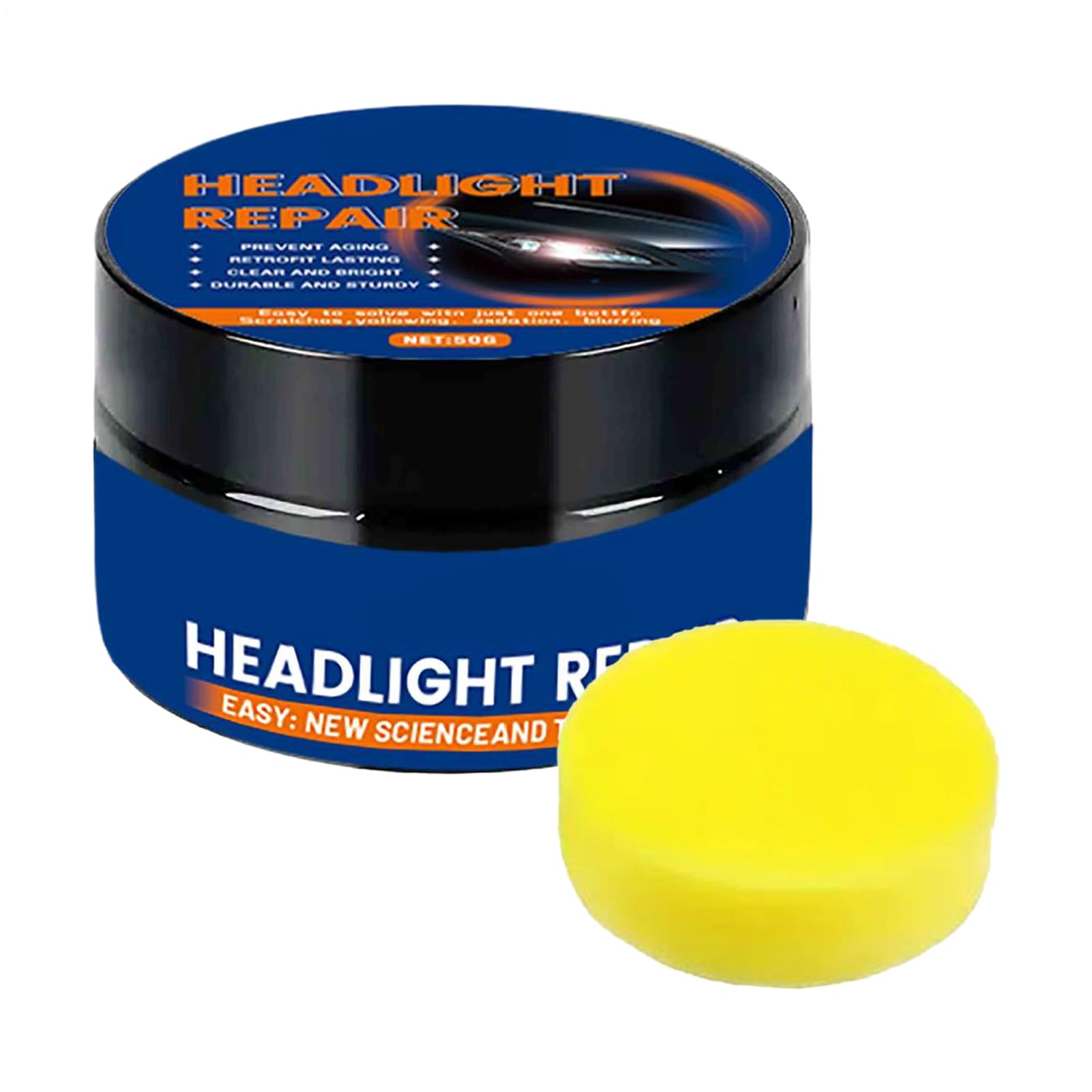 Headlight Cleaner and Restorer Set - Long-Lasting UV-Resistant Headlamp Restoration Kit - Versatile Scratch Remover for Automobile Sedan Vehicles Pickup Truck