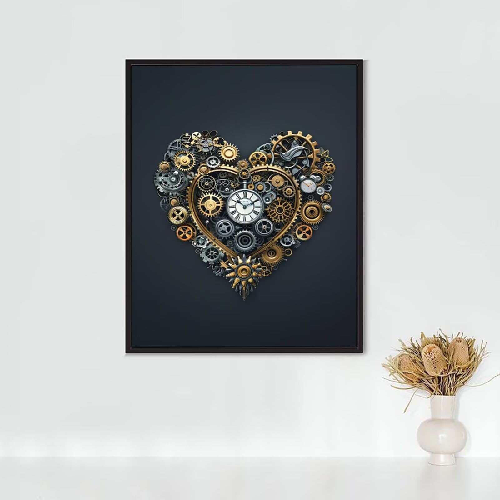 Diamond Painting Meccanico, Diamond Painting Erwachsene Città Bastelset, DIY Diamant Malerei Runder Vollbohrer Diamanten Kinder Malerei Stickerei Kreuzstich Dekoration, Geschenk 90 x 120 cm PJY9 B-W