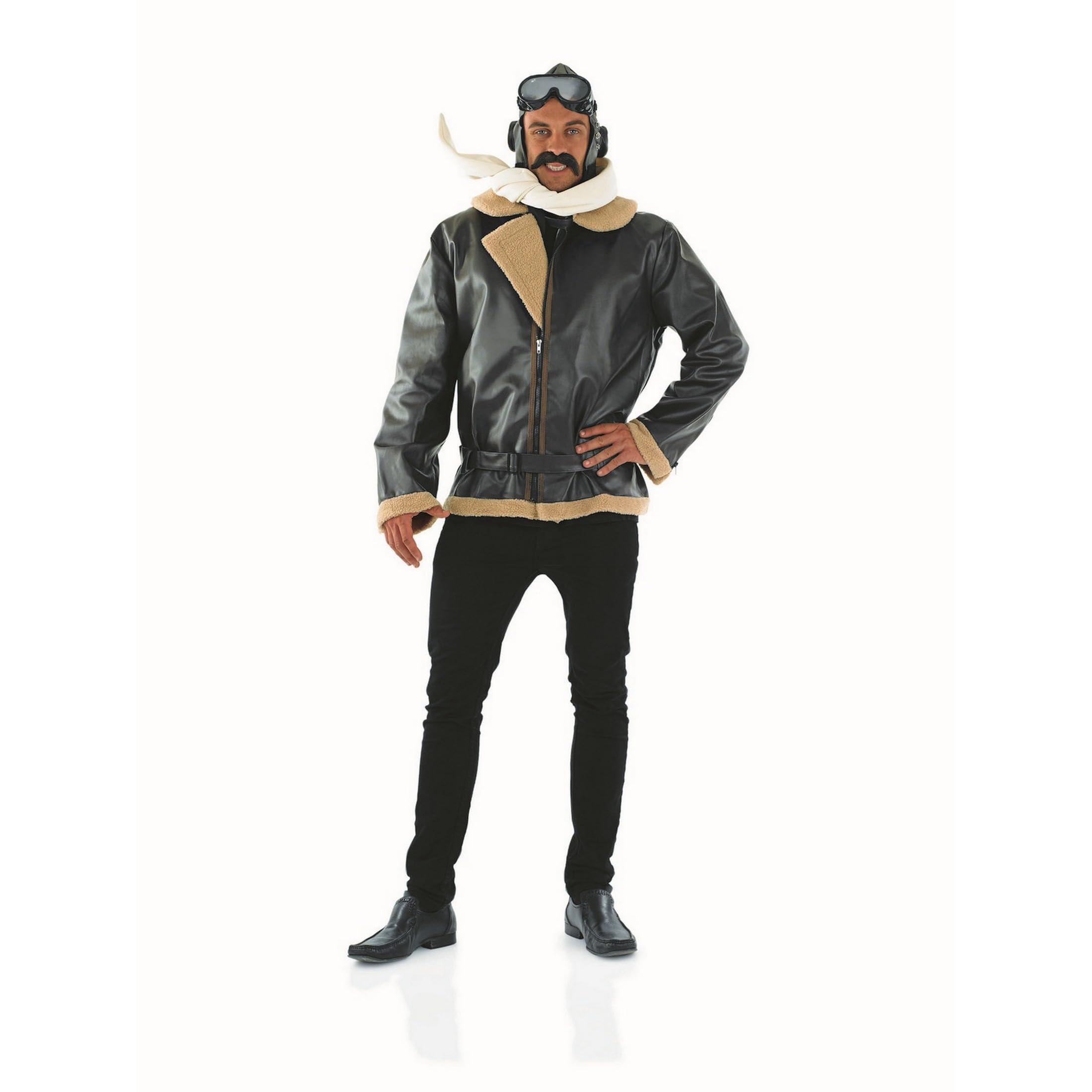 Fun Shack Disfraz Aviador Hombre Segunda Guerra Mundial, Disfraces Piloto Adulto, Disfraz de Carnaval y Halloween