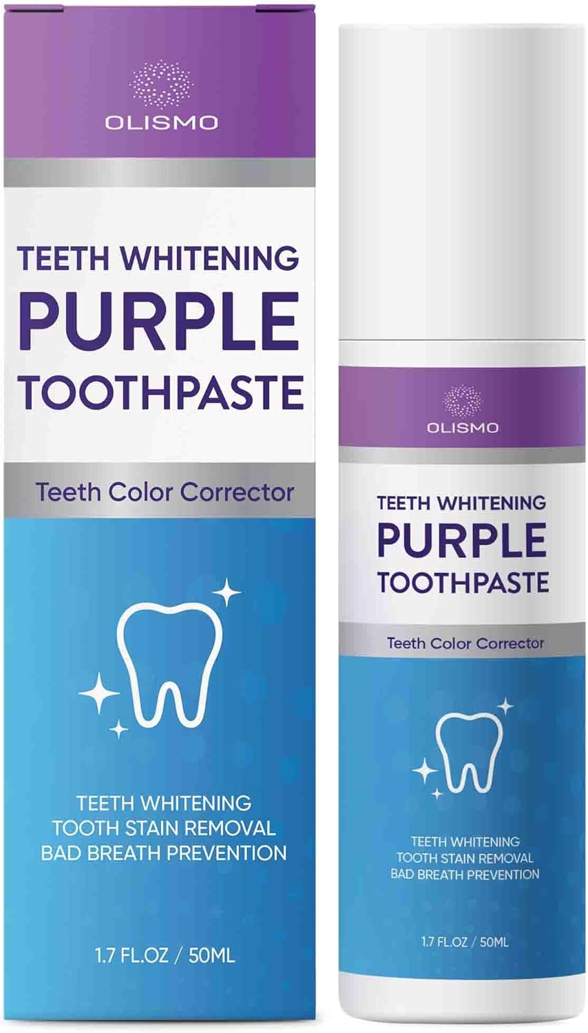 Purple Toothpaste Whitening, Color Change Toothpaste, Teeth Color Corrector Purple, Color