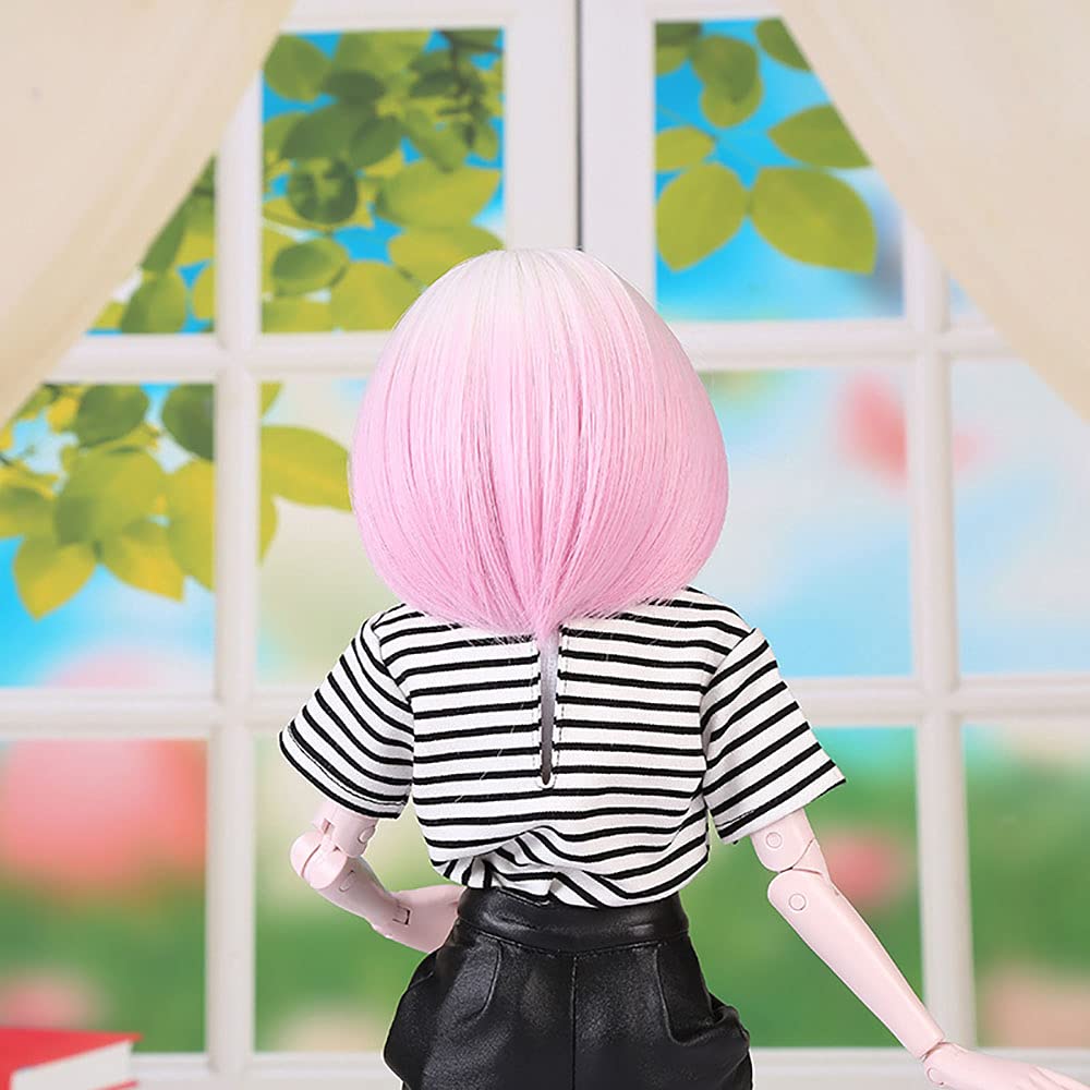 MODIKER 3 Colors Purple Gradient Light Blue Curly Wig Dolls & Accessories For 1