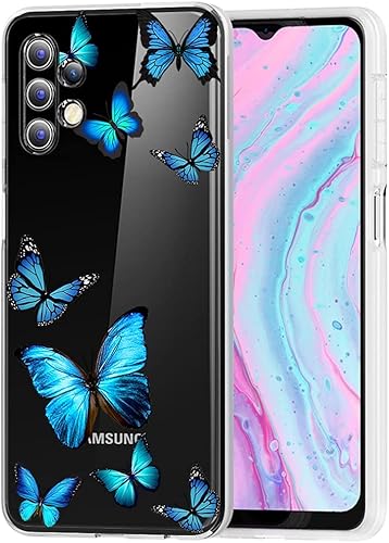 Miniatura 4 de Funda para Galaxy A32 5G, Samsung A32 5G para niñas y mujeres, delgada, a prueba de golpes, patrón transparente, suave, flexible, TPU trasero, funda