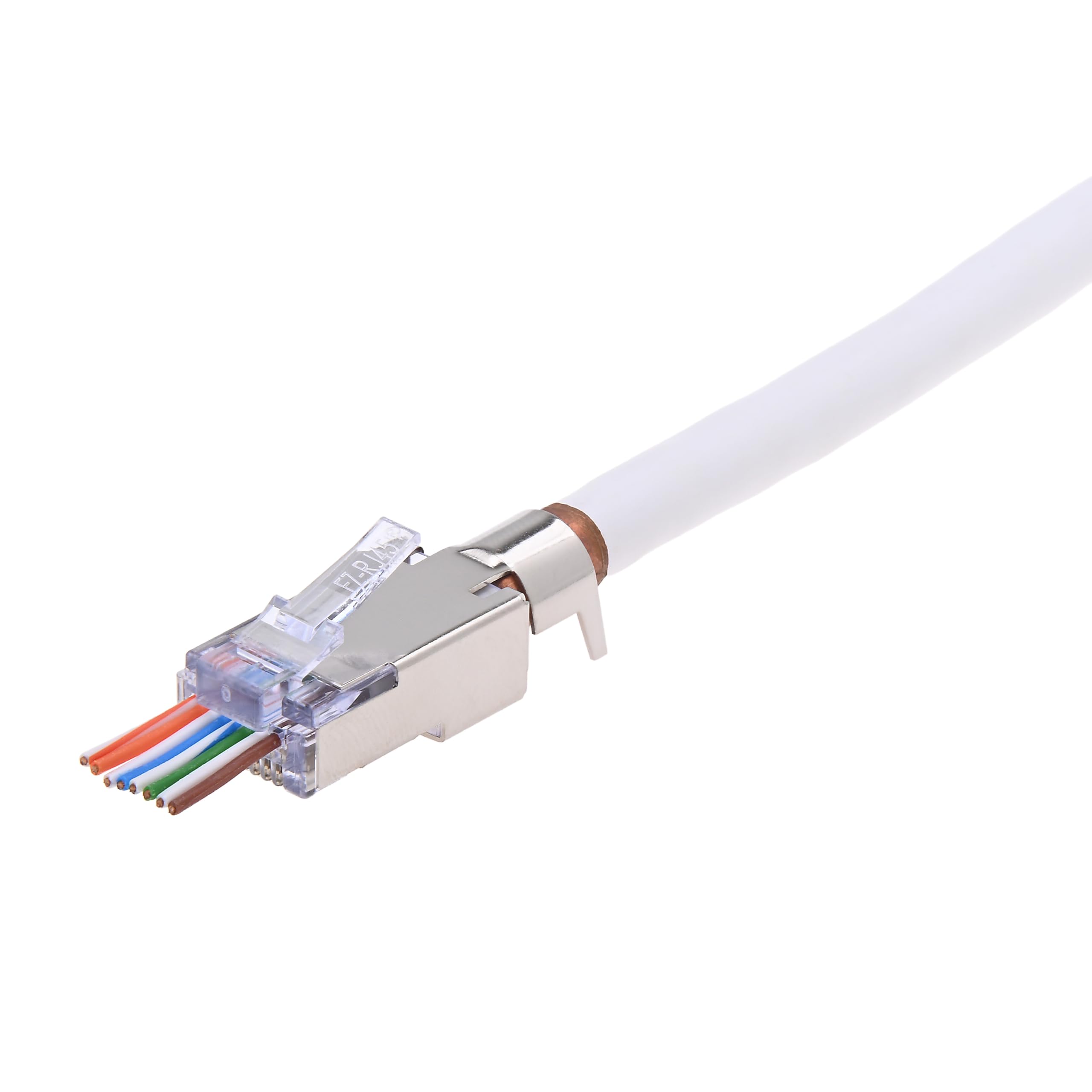 Las herramientas Platinum 202022J EZ-RJ45 apantallado CAT5e/6 Conector de tierra externa, 50-Pack