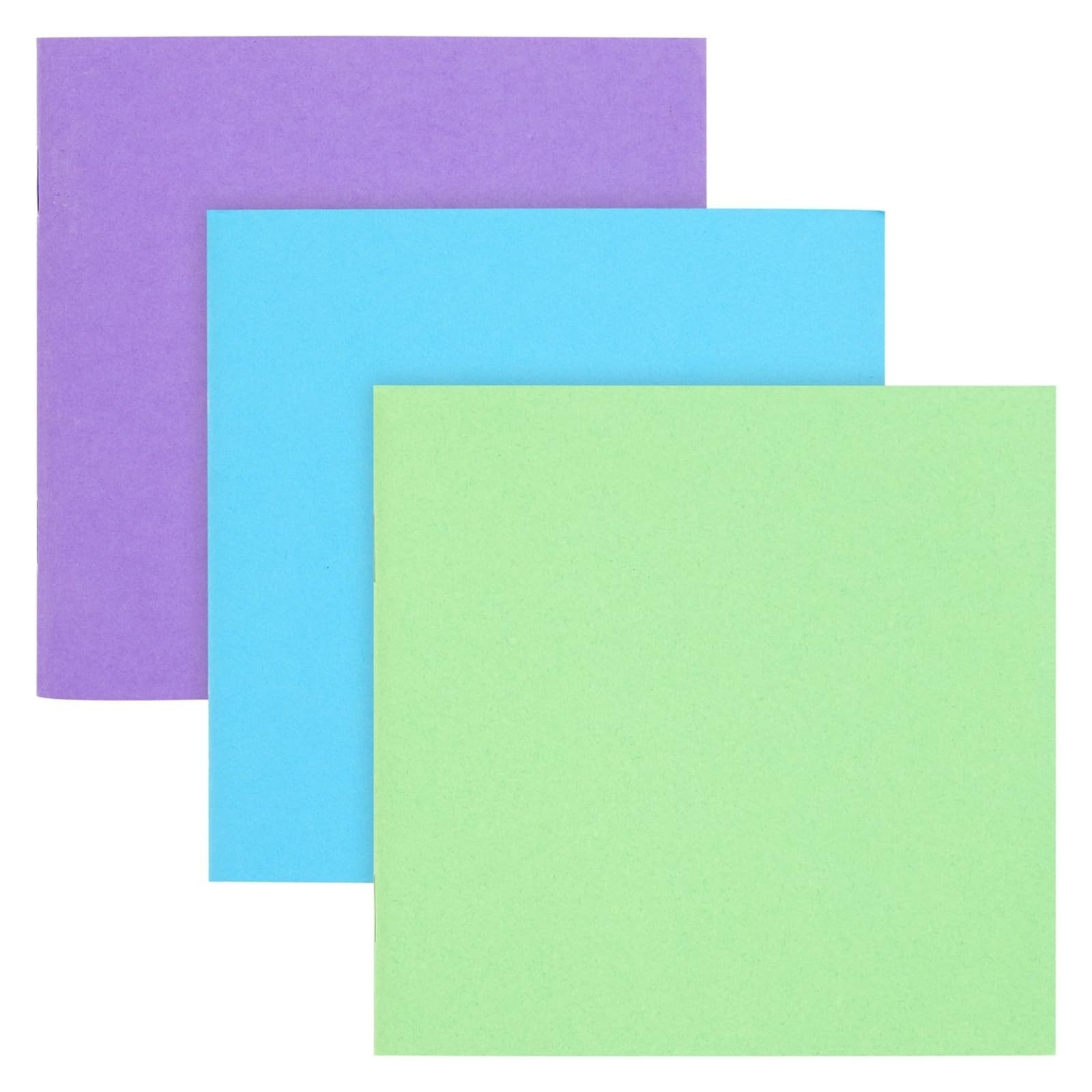 Paper Junkie Paquete de 48 cuadernos coloridos en blanco, a granel, mini cuadernos para niños, pequeños blocs de notas, diarios para dibujar, escribir (6 colores, 10 x 10 cm)