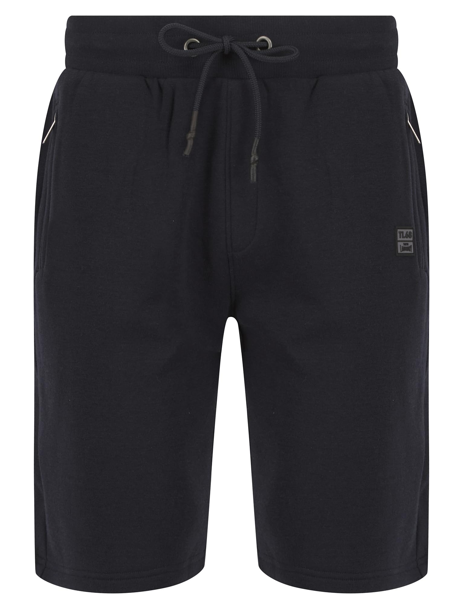Tokyo Laundry Men's Sky Captain Navy Brushback Fleece Jogger Sweat Shorts With Zip Pockets