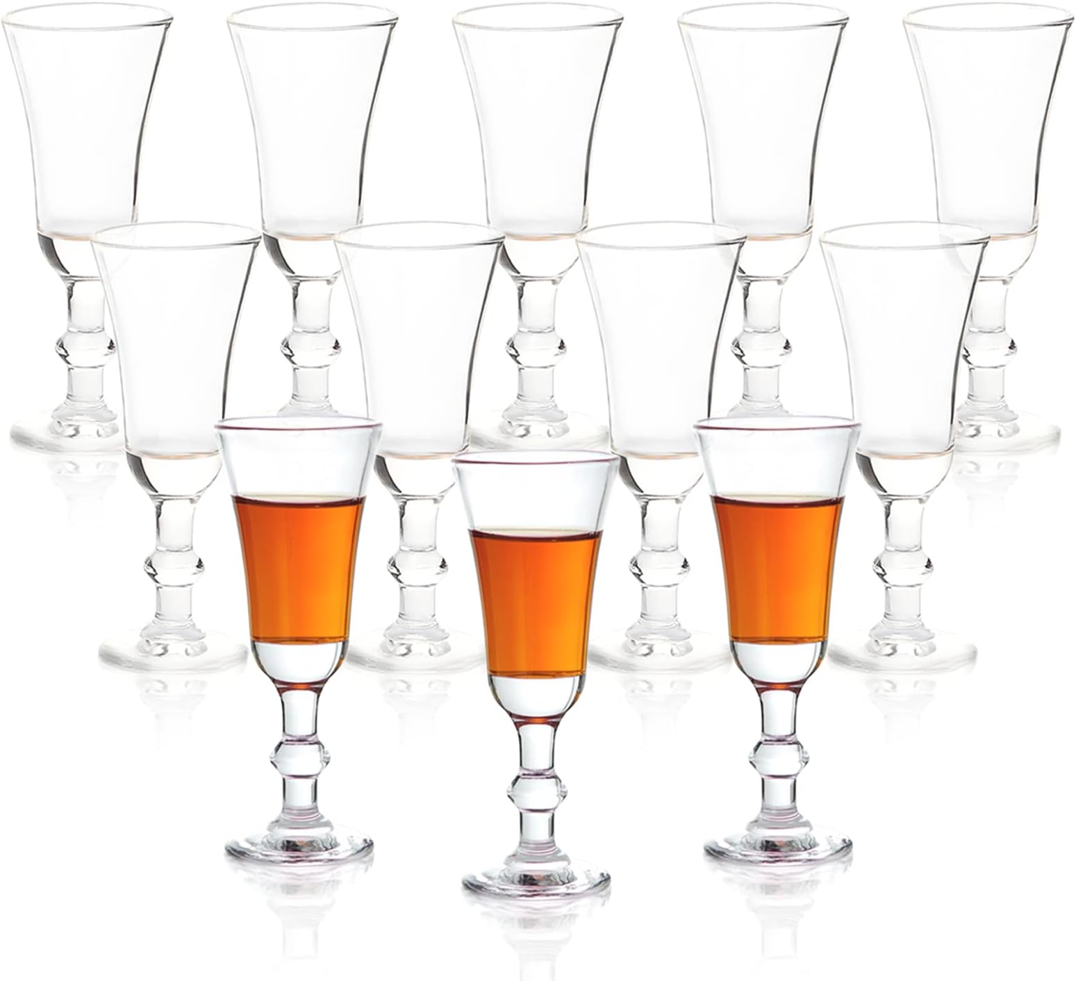 Cordial Glasses Shot Glasses with Stem,Limoncello Glasses | Port glasses 1.0 oz (Set of 12)