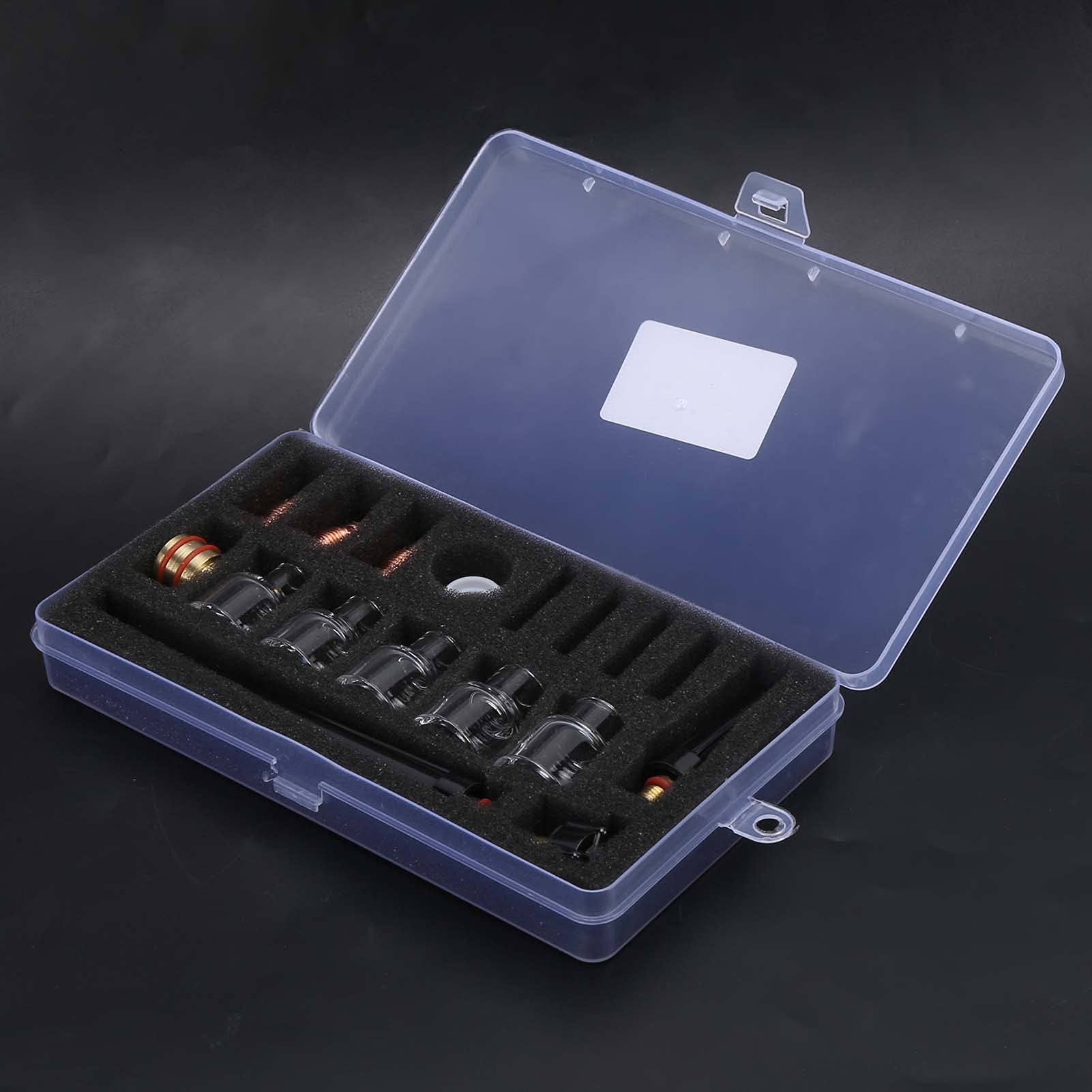 Kit di accessori per torce di saldatura Kit professionale per tazza di vetro, ugello, morsetto al tungsteno, set completo per WP9 WP20, parti di ricambio per pistola per saldatura