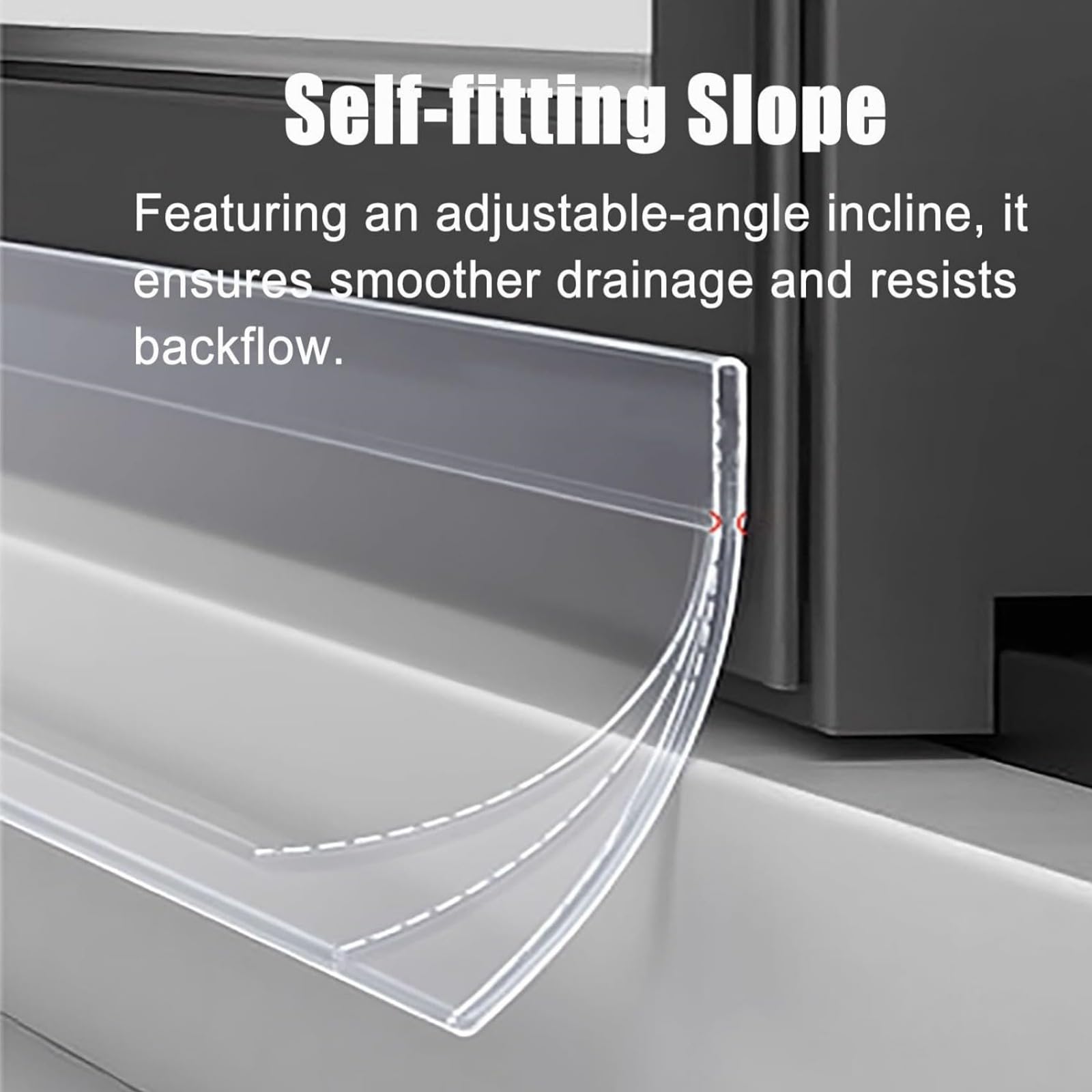 Barrera de Lluvia Autoadhesiva para Ventanas, Sello Impermeable 300 cm - Flexible y Cortable, Protección Antifugas 170° para Ventanas Corredizas y Abatibles (Transparente, Ancho (6,0 cm))