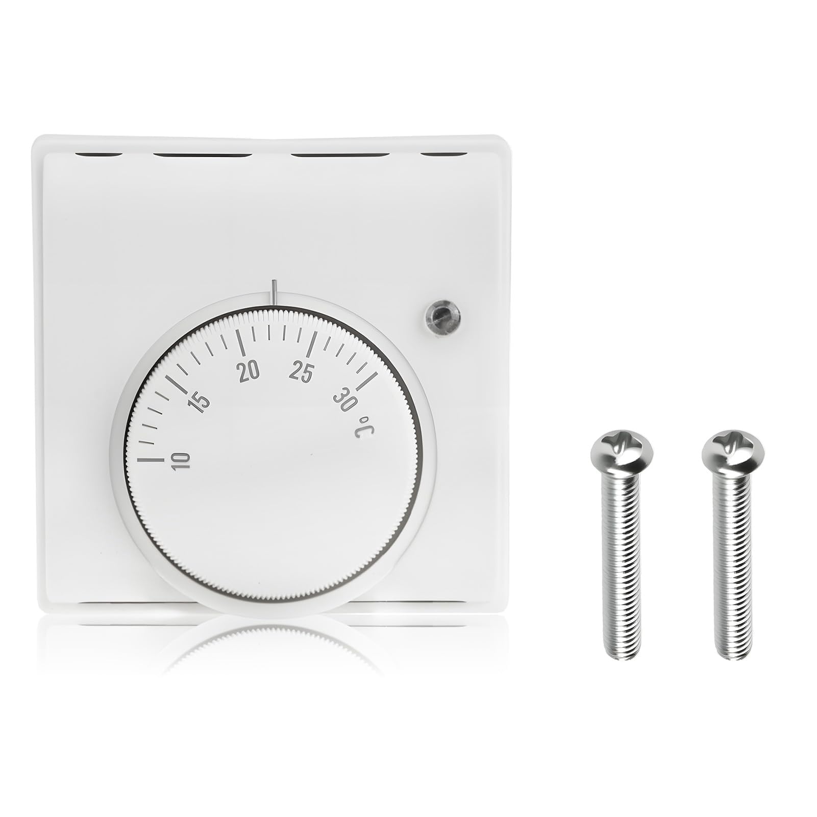Central Heating Room Thermostat Mechanical with Neon Indicator Adjustable Dial Stat Compatible with Honeywell T6360B TC-RSTATL Energy Saving for Using To Control The Central Air-Condition In Restaura
