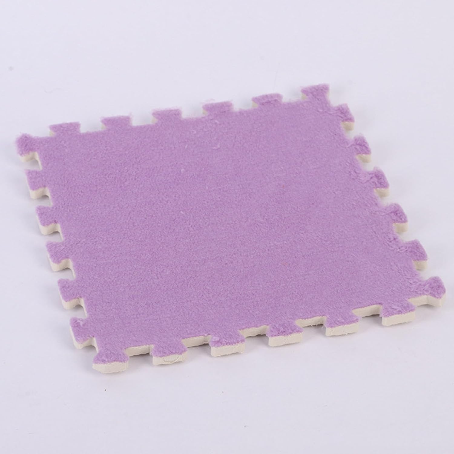 Tapis de puzzle en mousse pelucheuse violet épais 1 po haute densité ELzEy