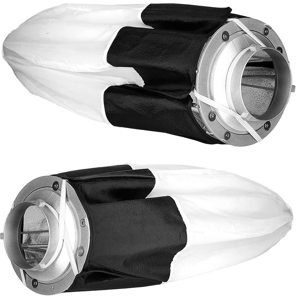 Rollei Ballon Softbox mit Licht-Kontrollvorhang, 65cm runder Lichtformer mit Bowens S-Type Bajonett für Studioblitz-Geräte und LED-Dauerlichter, 28196
