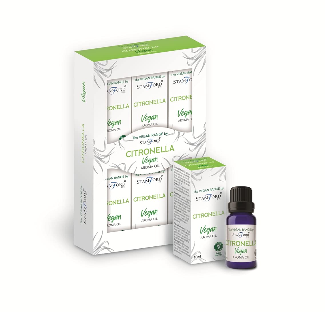 The Vegan Range by Stamford - Aroma Oils. 6packs x 10ml -Citronella