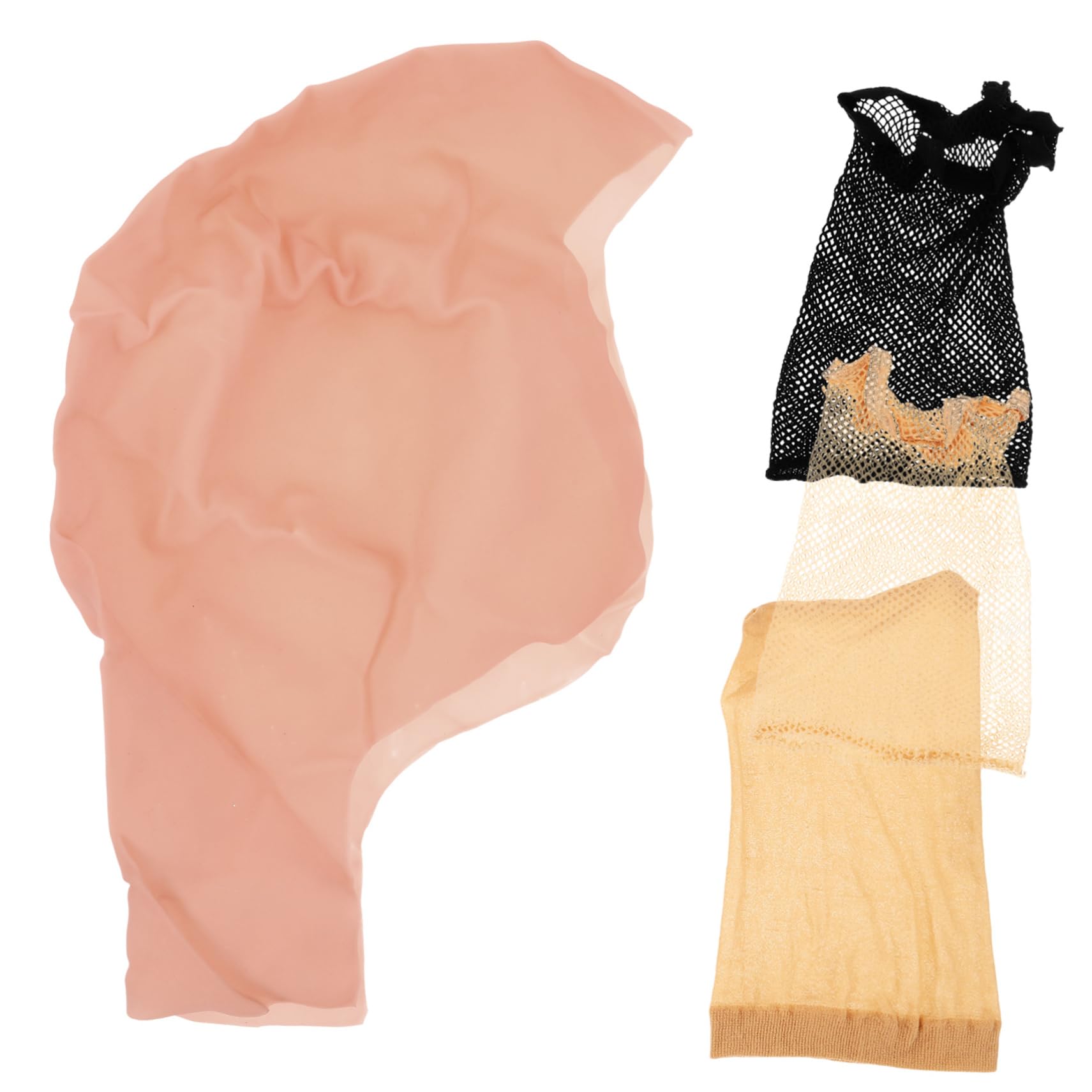 Baluue Latex Bald Cap Wig Cap Mesh for Women Men Realistic Bald Monk Accessory