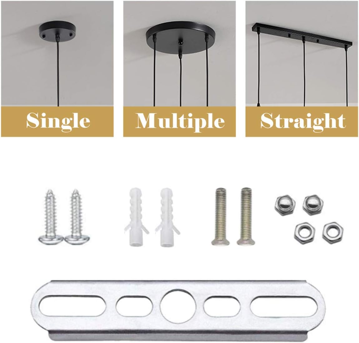 6 Pack Lighting Fixture Ceiling Plate Bracket 100mm Metal Ceiling Light