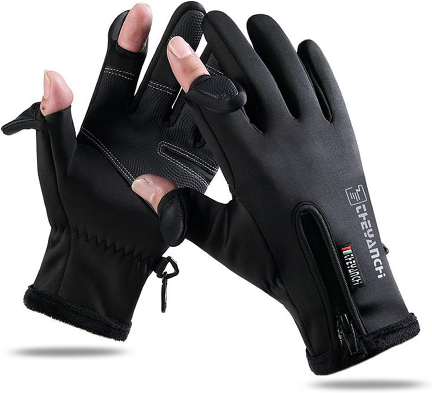 Winter Fingerless Fishing Gloves for Men & Women Cold Weather Windproof Touchscreen Cycling Gloves Warm Gloves