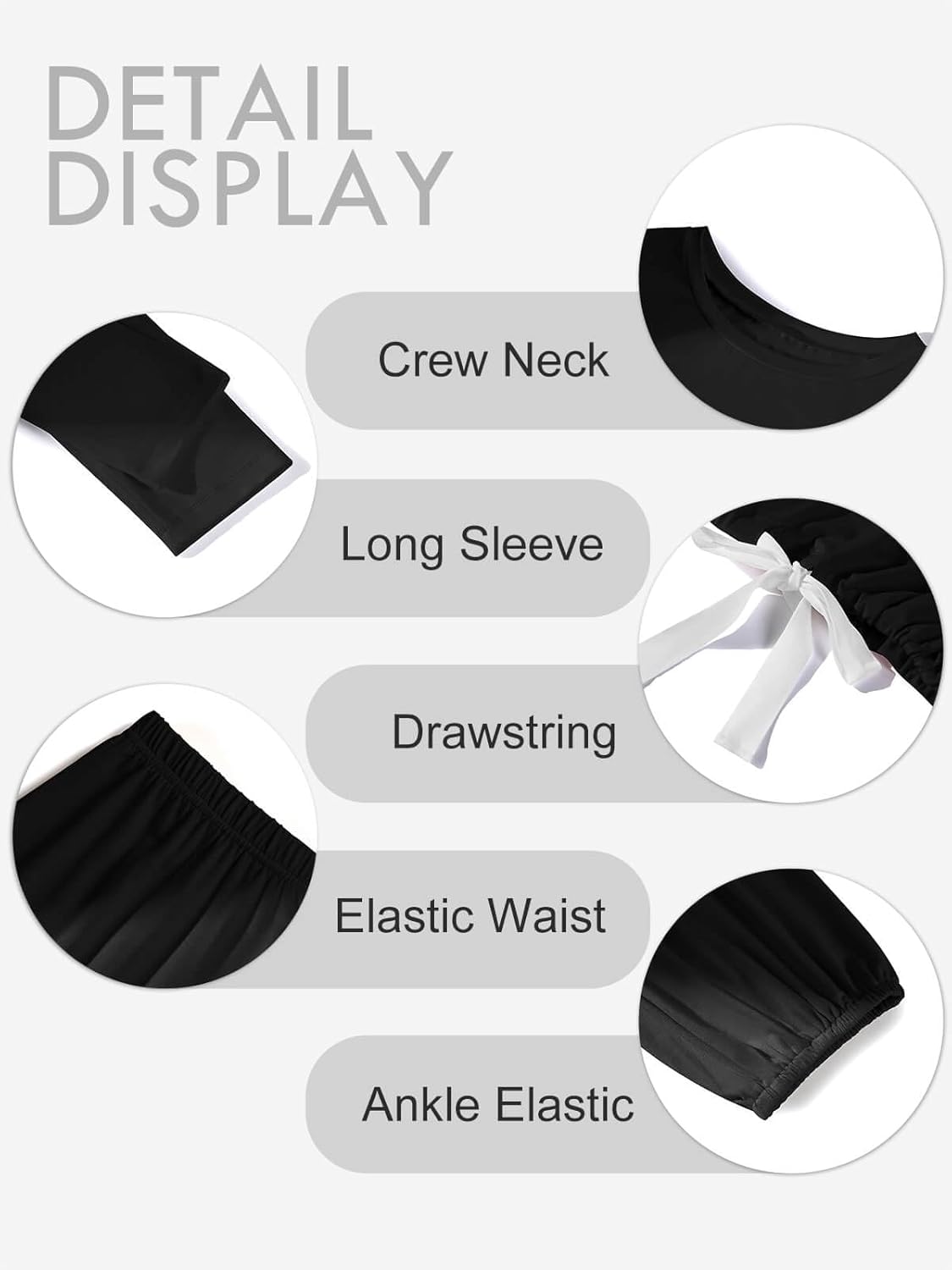 Imily Bela Womens 2 Piece Jogger Sets Loungewear Outfits Long Sleeve Drawstring Tops Elastic Waist Pants Lounge Set Tracksuit - Image 5