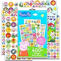 Peppa Pig Potty Training Stickers Bundle ~ Over 400 Peppa Pig Reward Stickers for Toddlers Plus Barn Bots Door Hanger | Peppa Pig Stickers Party Favors