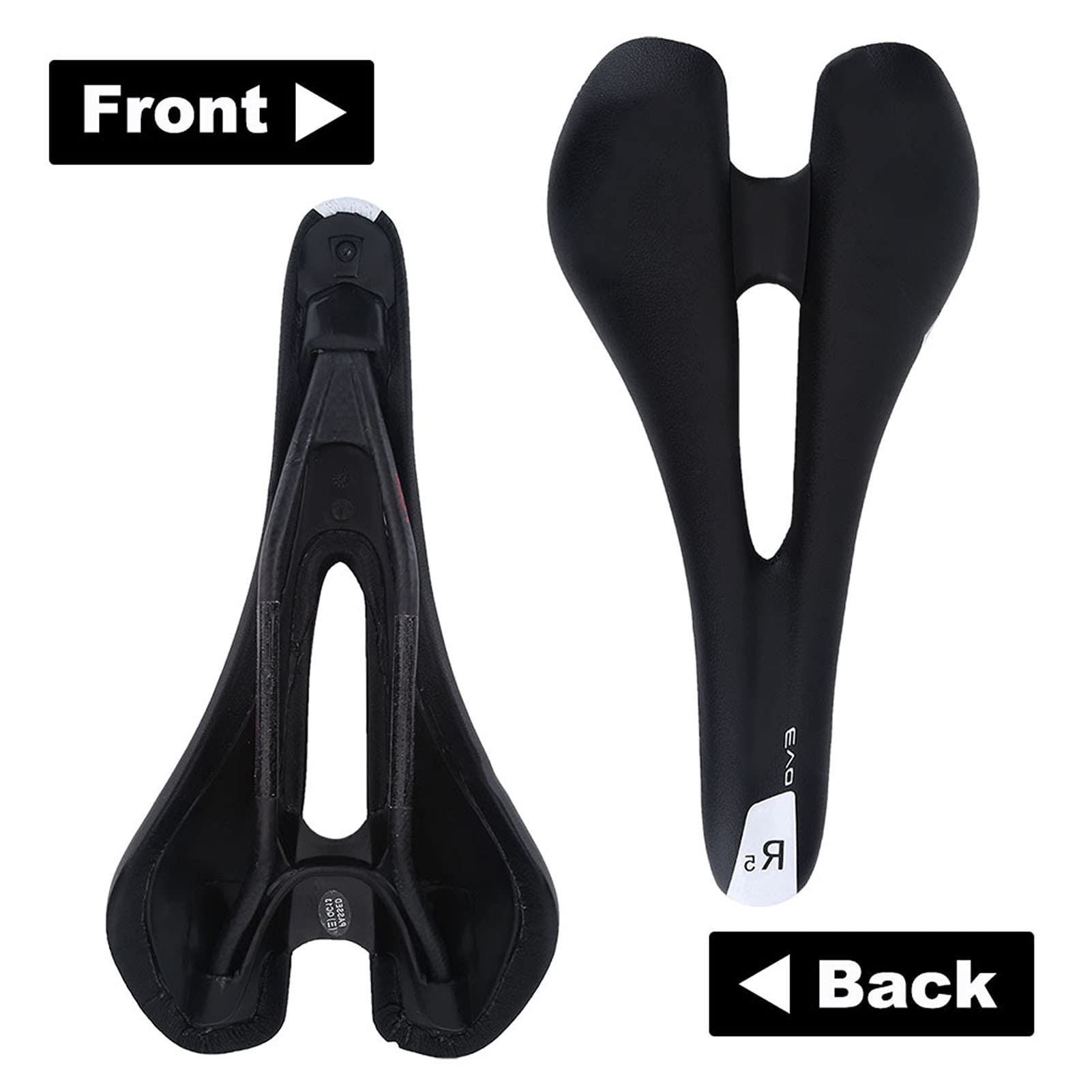 Selle VTT NIDONE En Fibre De Carbone - 28x13.5cm - Creuse Et Légère - Confort Ergonomique Pour Cyclisme