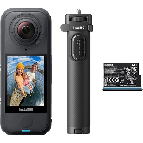 Insta360 X4 Air Travel Bundle - Lightweight 165g 8K 360 Camera, Invisible Selfie Stick, Replaceable Lenses, Shoot First & Frame Later, Built-in Wind Guard, FlowState Stabilization, AI-Powered App