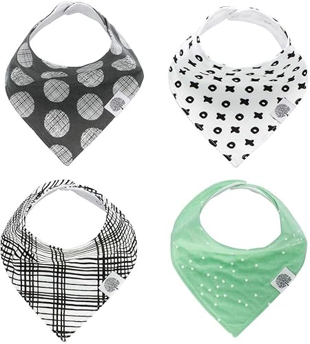 Miniatura 19 de Parker - Baberos tipo bandana para bebé, paquete de 4 baberos para niños, niñas, unisex