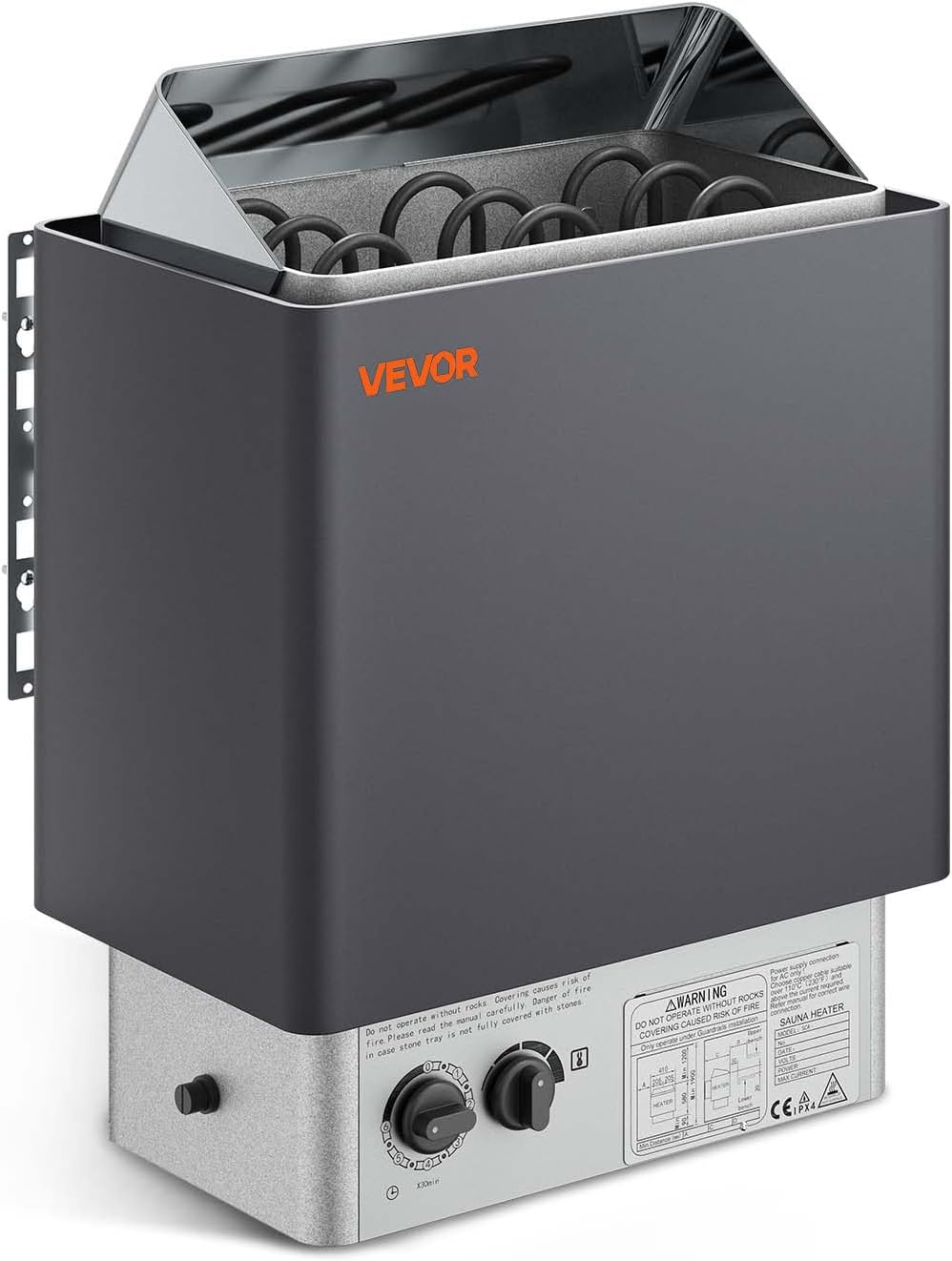 VEVOR Sauna Heater,220V Electric Sauna Stove, Steam Bath Sauna Heater 3h Timer and Adjustable Temp for Max. 176-318 Cubic Feet, (4.5KW) FCC Certification