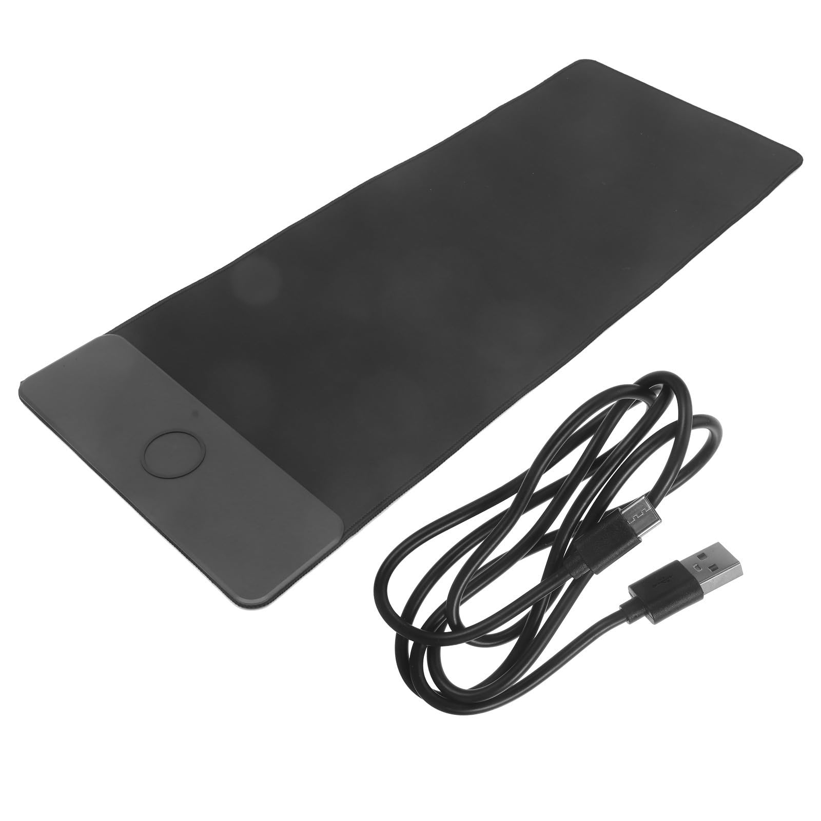 HEALLILY Tappetino per Mouse Ricarica Wireless 15w, Superficie in Gomma e Tessuto, Grande Dimensione, Design Antiscivolo per Gaming e Lavoro Confortevole Stili multipli