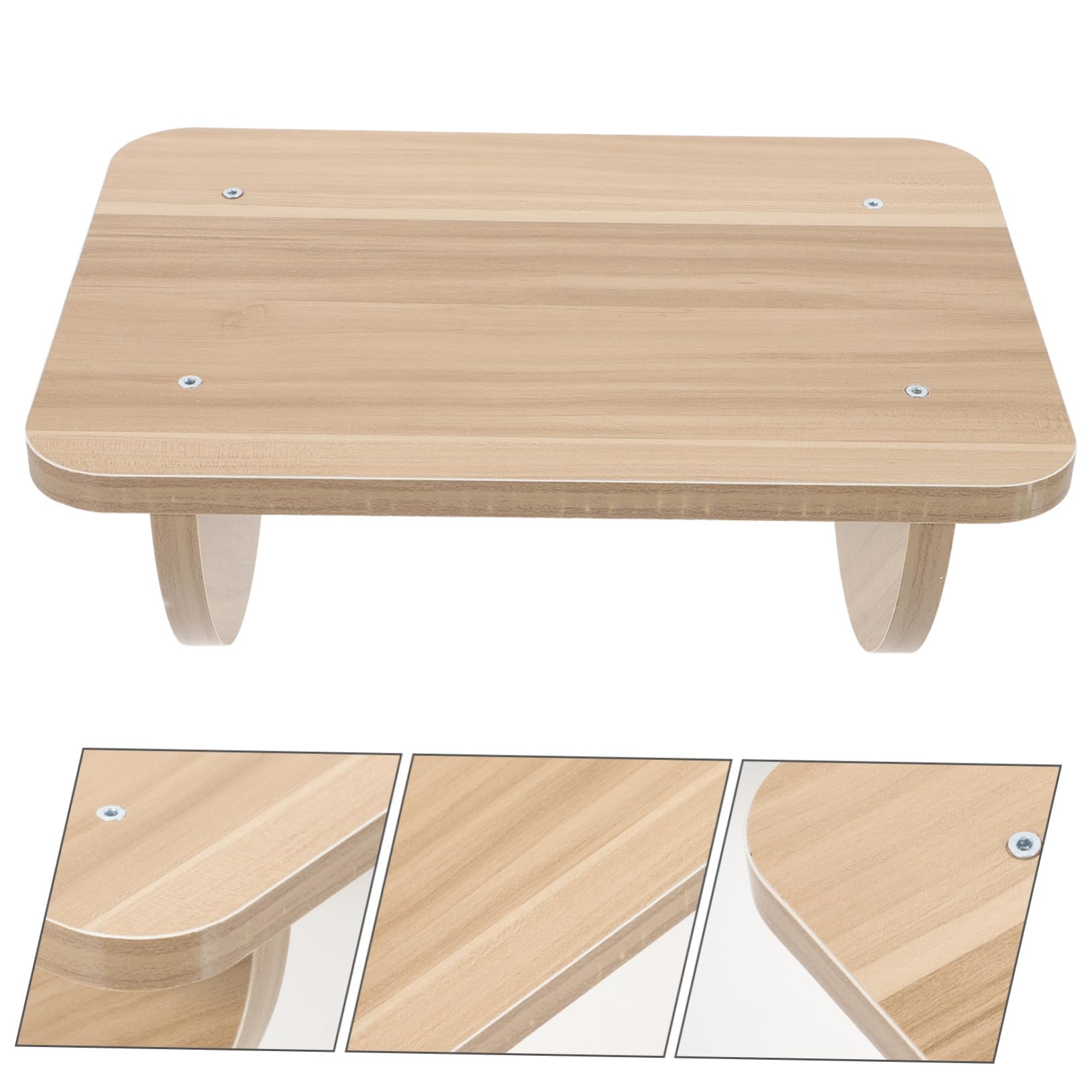 Gatuida Reposapiés y Color Aleatorio Mejorar la Postura Debajo del Escritorio de Madera Función Antideslizante Diseño Ergonómico para Aliviar la Presión para Oficina y Hogar