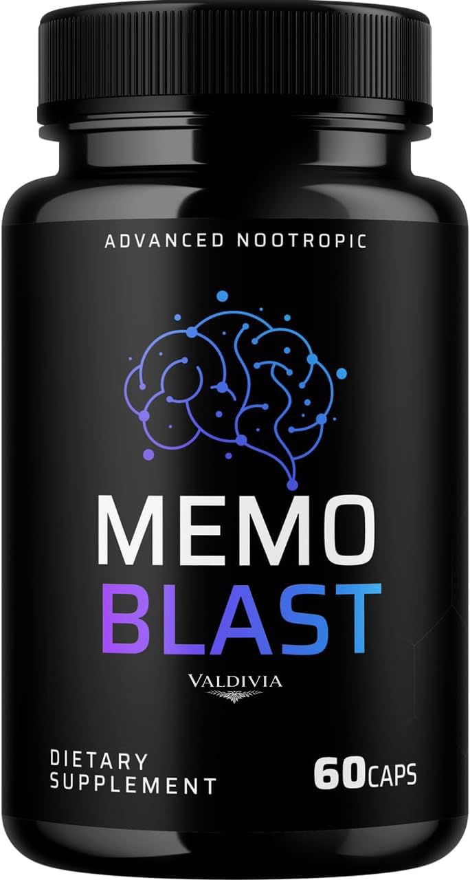 Memo Blast Capsules - Official MemoBlast Premium Formula Supplement Pills, Advanced Support Formula for Overall Health & Wellness, All Natural Vive Nervo Review, 60 Capsules for 1 Month